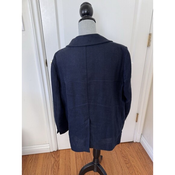 S MaxMara Linen Cotton Blazer Jacket Size 16 Quiet Luxury - Picture 8 of 12